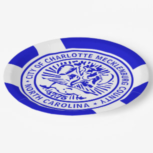 Charlotte City vlag Papieren Bordje