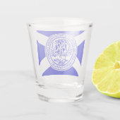 Charlotte City vlag Shot Glas (Achterkant)