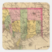 Charlotte Co., NB Vierkante Sticker (Voorkant)