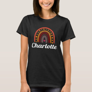 Charlotte Colorful Rainbow womengirlbaby name ide T-shirt