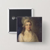 Charlotte Corday Vierkante Button 5,1 Cm (Voorkant /achterkant)
