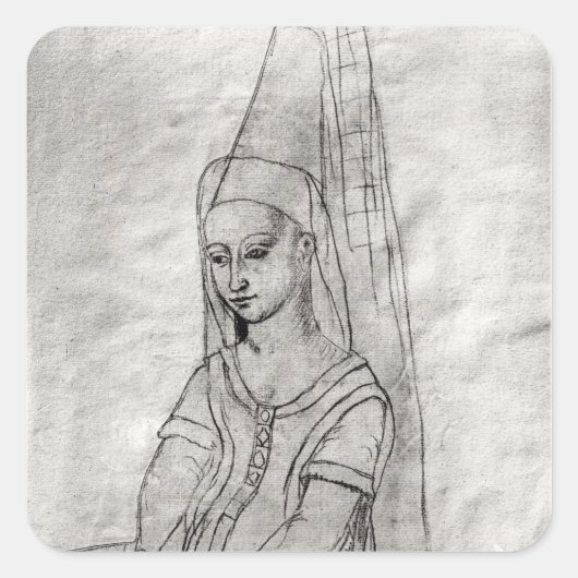 Charlotte de Savoie Vierkante Sticker (Voorkant)