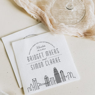 Charlotte Deco Skyline   Weddenschap Napkins Servet