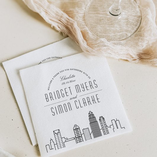 Charlotte Deco Skyline | Weddenschap Napkins Servet