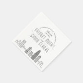Charlotte Deco Skyline | Weddenschap Napkins Servet (Hoek)