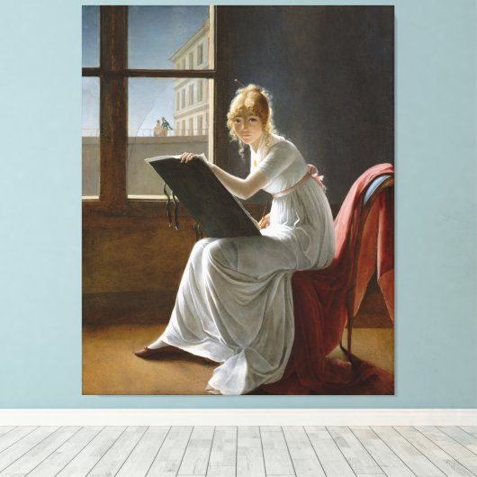 Charlotte du Val d'Ognes door Marie-Denise Villers Canvas Afdruk (Insitu (Houten vloer))