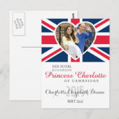 Charlotte Elizabeth Diana - British Will Kate Briefkaart (Voorkant / Achterkant)