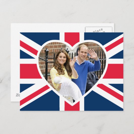Charlotte Elizabeth Diana - British Will Kate Briefkaart (Voorkant / Achterkant)