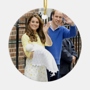 Charlotte Elizabeth Diana - British Will Kate Keramisch Ornament