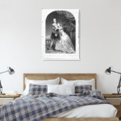 Charlotte en Susan Cushman als Romeo en Juliet, A Canvas Afdruk (Insitu (Slaapkamer))