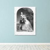 Charlotte en Susan Cushman als Romeo en Juliet, A Canvas Afdruk (Insitu (Houten vloer))