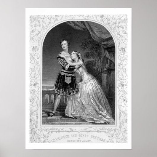 Charlotte en Susan Cushman als Romeo en Juliet, A Poster (Voorkant)