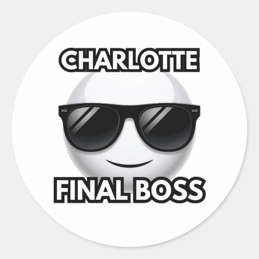 Charlotte Final Boss Cool Emoji Sticker (Voorkant)