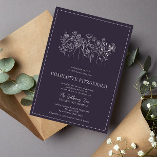 Charlotte Floral Gecurreerde kleuren Vrijgezel Kaart