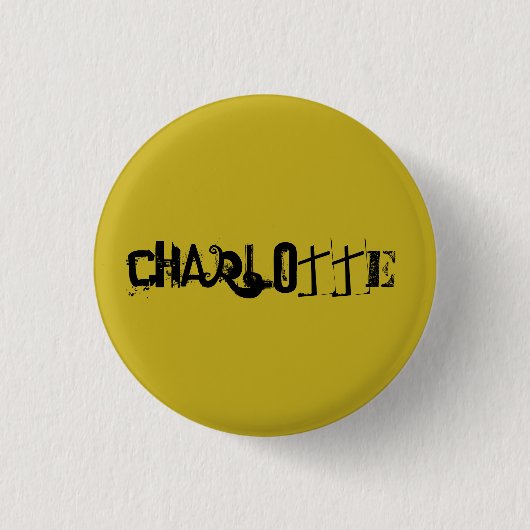 Charlotte frpm Orphan Black character name funky f Ronde Button 3,2 Cm (Voorkant)