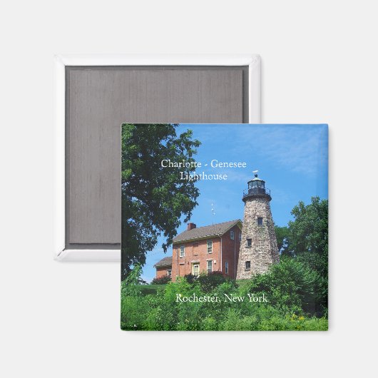 Charlotte - Genesee Lighthouse magnet (Voorkant / Achterkant)