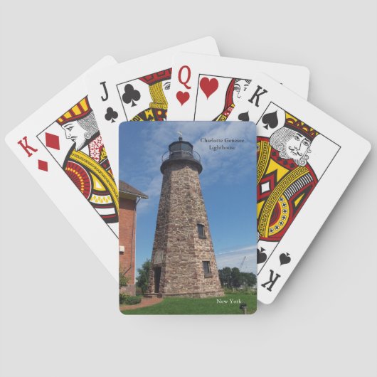 Charlotte Genesee Lighthouse tall Pokerkaarten (Achterkant)
