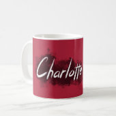 Charlotte Gift Jouw naam over Mok, beste cadeau Koffiemok (Voorkant links)