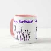 Charlotte Girls Name Logo, Mok (Voorkant links)