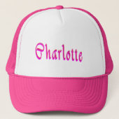 Charlotte Girls Name Logo, Trucker Pet (Voorkant)