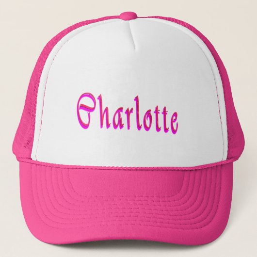 Charlotte Girls Name Logo, Trucker Pet (Voorkant)