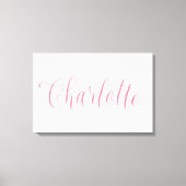 Charlotte - Hand belettering naam ontwerp Canvas Afdruk (Voorkant)
