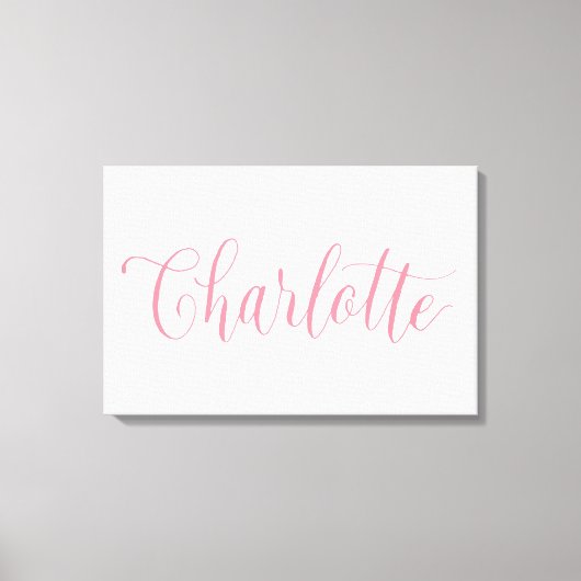 Charlotte - Hand belettering naam ontwerp Canvas Afdruk (Voorkant)