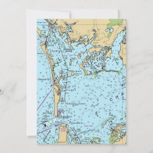 Charlotte Harbor Florida Vintage Kaart Kaart