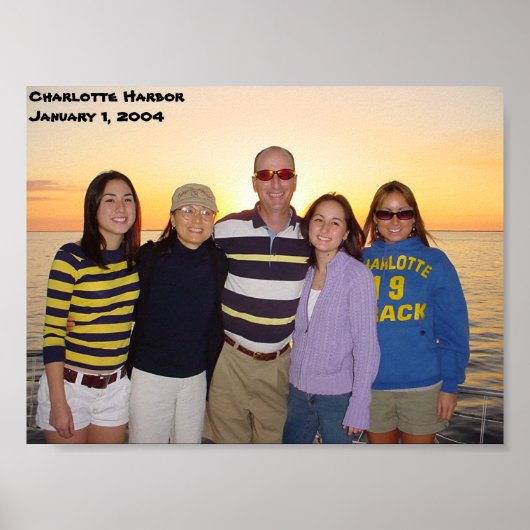 Charlotte Harbour Florida Sunset Jan 1 2004 Poster (Voorkant)