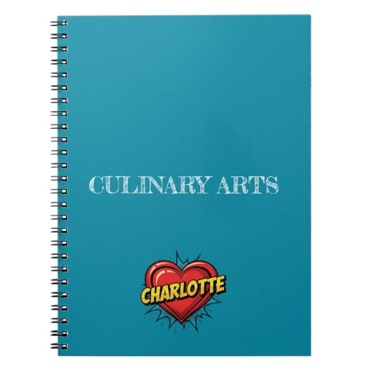 Charlotte Hart Blauw Notitieboek (Voorkant)