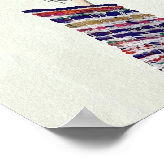 Charlotte is blij Mode illustratie Poster (Hoek)