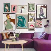 Charlotte is blij Mode illustratie Poster