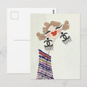 Charlotte Is Happy Glam Mode Kunst Briefkaart (Voorkant / Achterkant)
