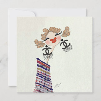 Charlotte Is Happy Mode-illustratie Feestdagenkaart