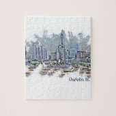 charlotte koningin skyline legpuzzel (Verticaal)