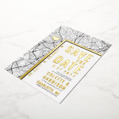 Charlotte Love Locator | Bruiloft Bewaar de datum Folie Uitnodiging (Gedraaid)