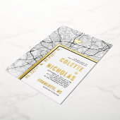 Charlotte Love Locator | Stad thema bruiloft Folie Uitnodiging (Gedraaid)