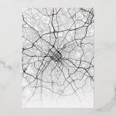 Charlotte Love Locator | Stad thema bruiloft Folie Uitnodiging (Achterkant)