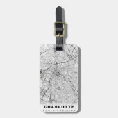 Charlotte Map Bagagelabel (Voorkant verticaal)