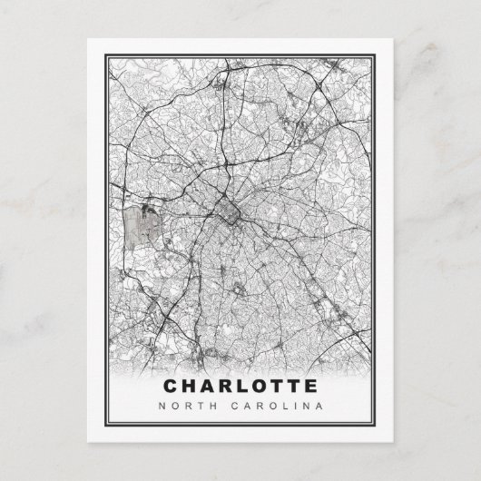 Charlotte Map Briefkaart (Voorkant)