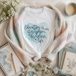 Charlotte Mason Citaat Waterverf Hart T-shirt