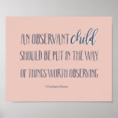 Charlotte Mason Motivatie Quote Homeschool Art Poster (Voorkant)