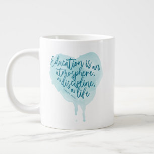 Charlotte Mason Quote Blue Waterverf Homeschool Grote Koffiekop