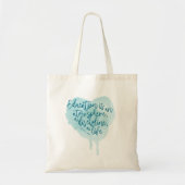 Charlotte Mason Quote Blue Waterverf Homeschool Tote Bag (Voorkant)
