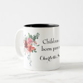 Charlotte Mason Quote Mok-Mijn favoriete theebeker Tweekleurige Koffiemok (Voorkant links)