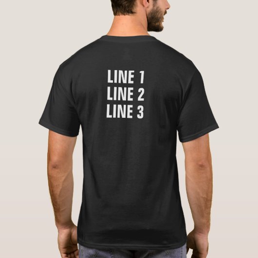 Charlotte Metro Chapter - Cust 3 Lines Back Wht T-shirt (Achterkant)