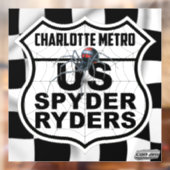 Charlotte Metro Chapter - Decal Afwerking Vlag & L (Vel 2)