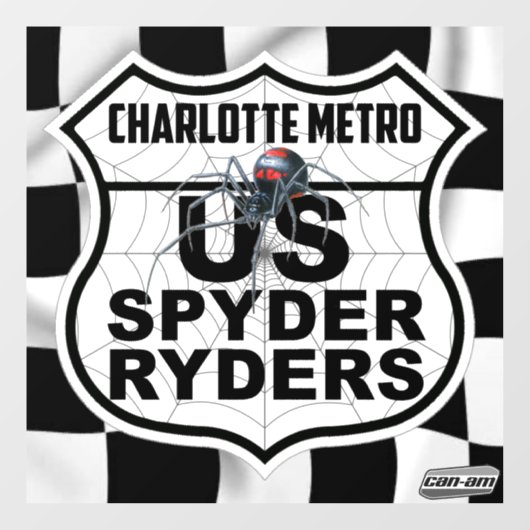 Charlotte Metro Chapter - Decal Afwerking Vlag & L (Vel)