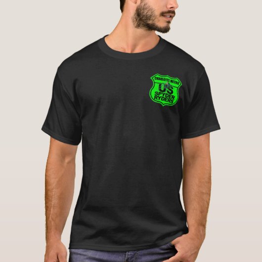 Charlotte Metro Chapter - Logo Pocket Green T-shirt (Voorkant)