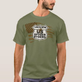 Charlotte Metro Chapter - Tattered Flag sepia T-shirt (Voorkant)